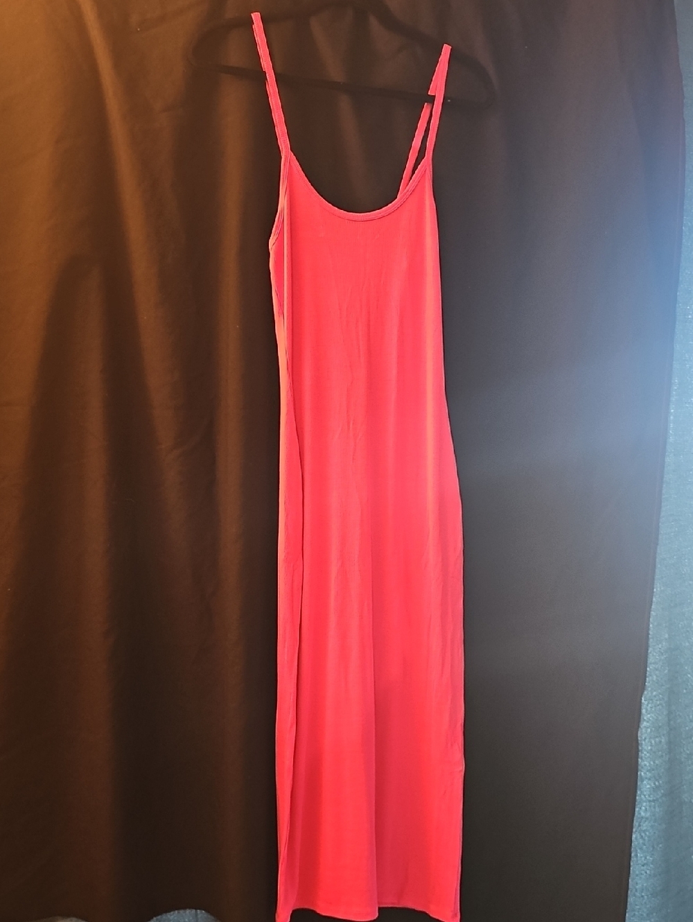 Zenana Outfitters Vibrant Hot Pink Ribbed Maxi Dress